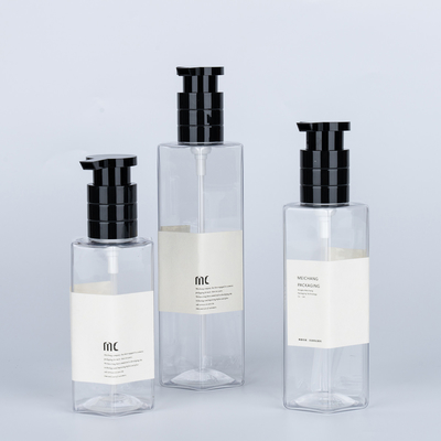 Υλικό κολάρου PET πλαστικό 200ml 250ml 300ml μπουκάλι σαμπουάν για συσκευασία φροντίδας δέρματος