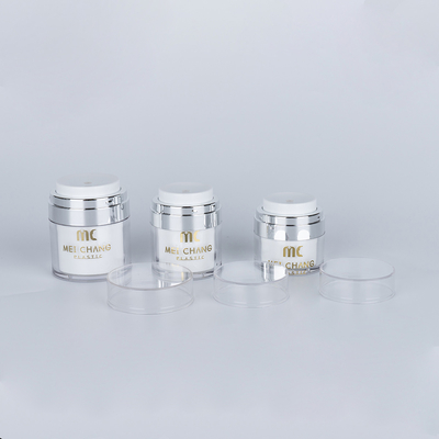 Καλλυντικά 15ml 30ml 50ml Χωρίς αέρα βάζο Στρογγυλό σχήμα πλαστική συσκευασία Σκηνική εκτύπωση Καρτόνι κουτί Καλλυντικά δοχεία