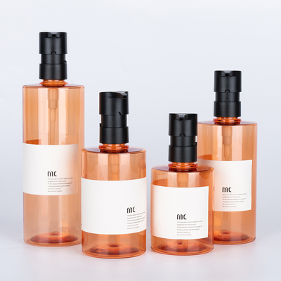 200 ml 250 ml 300 ml 400 ml πλαστικό μπουκάλι PET μπουκάλι σαμπουάν μπουκάλι στρογγυλό μπουκάλι με αντλία λοσιόν