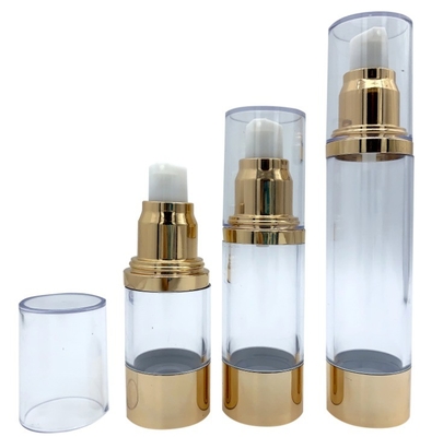 Υλικό PP 15ml 30ml 50ml Φιάλη αντλίας χωρίς αέρα για οθόνη εκτύπωσης προσωπικής φροντίδας
