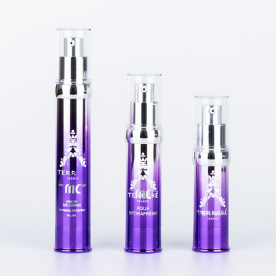 Βιομηχανικό καλλυντικό 15ml 20ml 30ml φιάλη αντλίας χωρίς αέρα με εκτύπωση οθόνης και UV χειροτεχνία