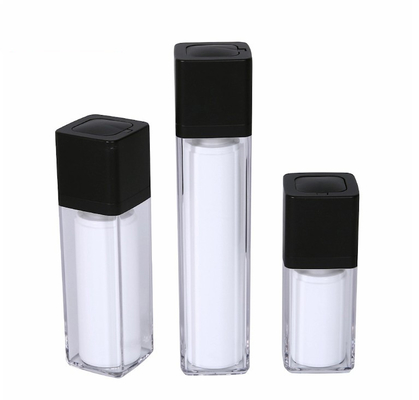 20 ml 30 ml 50 ml Ακρυλική μπουκάλι λοσιόν χωρίς αέρα με αντλία χωρίς αέρα και οθόνη εκτύπωσης