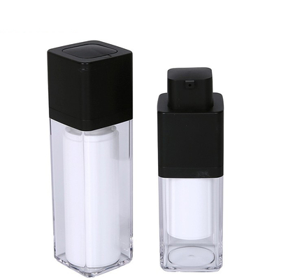 20 ml 30 ml 50 ml Ακρυλική μπουκάλι λοσιόν χωρίς αέρα με αντλία χωρίς αέρα και οθόνη εκτύπωσης